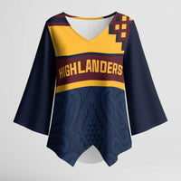 New Zealand Rugby Pacific Custom Kimono Sleeve Blouse Kahupeka Retro 2025 Taniko Motif LT9 Female Blue - Polynesian Pride