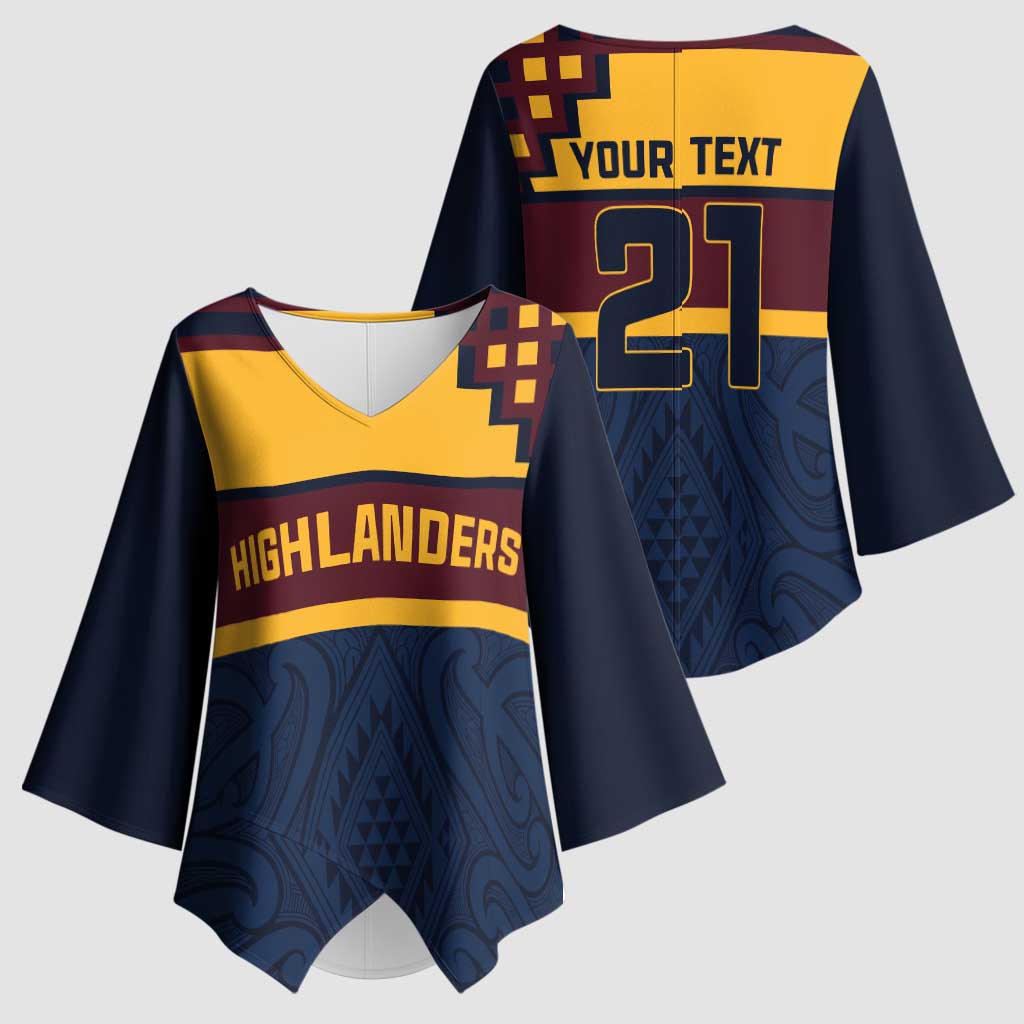New Zealand Rugby Pacific Custom Kimono Sleeve Blouse Kahupeka Retro 2025 Taniko Motif LT9 - Polynesian Pride