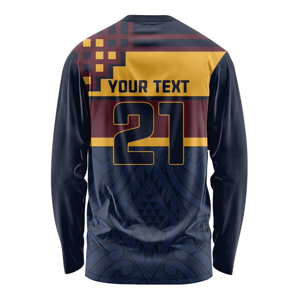 New Zealand Rugby Pacific Custom Long Sleeve Shirt Kahupeka Retro 2025 Taniko Motif