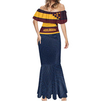 New Zealand Rugby Pacific Custom Mermaid Dress Kahupeka Retro 2025 Taniko Motif