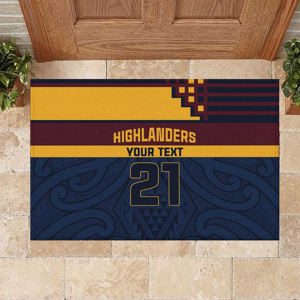 New Zealand Rugby Pacific Custom Rubber Doormat Kahupeka Retro 2025 Taniko Motif