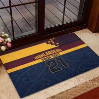New Zealand Rugby Pacific Custom Rubber Doormat Kahupeka Retro 2025 Taniko Motif