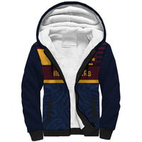 New Zealand Rugby Pacific Custom Sherpa Hoodie Kahupeka Retro 2025 Taniko Motif LT9 Unisex Blue - Polynesian Pride