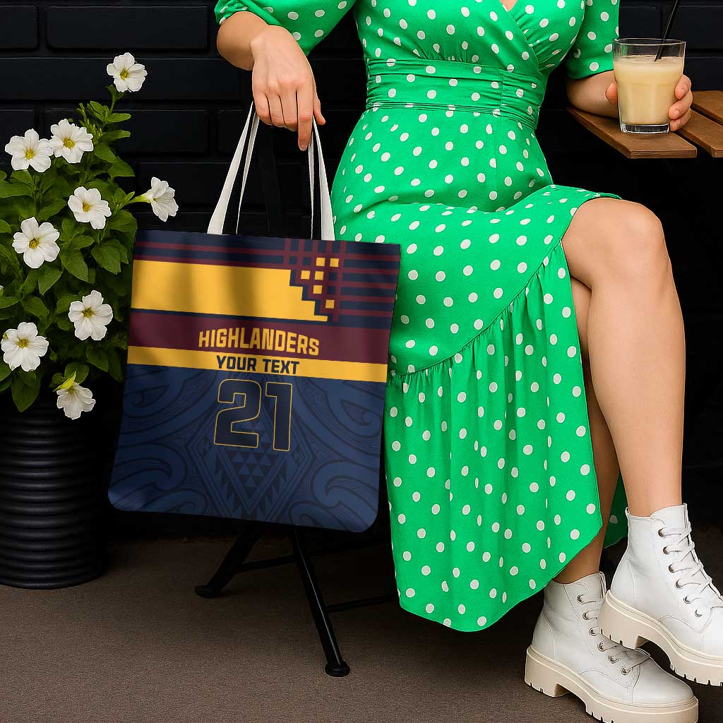 New Zealand Rugby Pacific Custom Tote Bag Kahupeka Retro 2025 Taniko Motif LT9 - Polynesian Pride