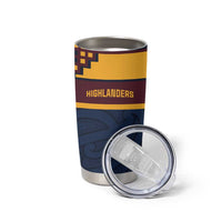 New Zealand Rugby Pacific Custom Tumbler Cup Kahupeka Retro 2025 Taniko Motif LT9 - Polynesian Pride