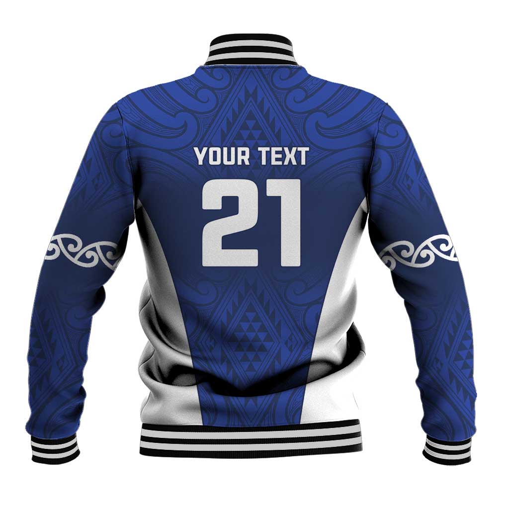 New Zealand Rugby Pacific Custom Baseball Jacket Kahurangi Auckland All Blue