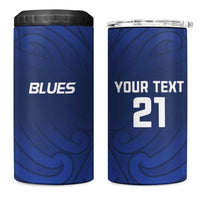 New Zealand Rugby Pacific Custom 4 in 1 Can Cooler Tumbler Kahurangi Auckland All Blue LT9 One Size: 16 oz Blue - Polynesian Pride
