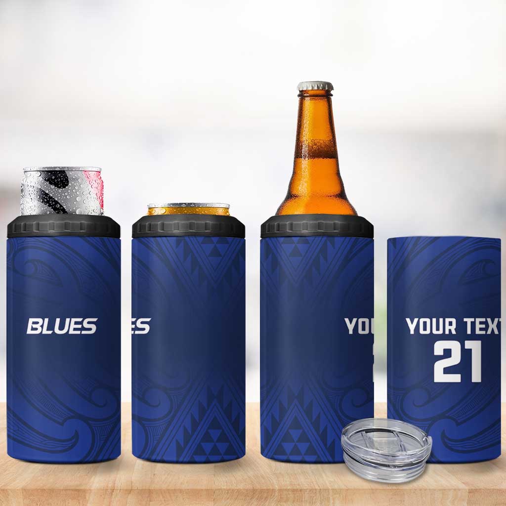 New Zealand Rugby Pacific Custom 4 in 1 Can Cooler Tumbler Kahurangi Auckland All Blue LT9 - Polynesian Pride