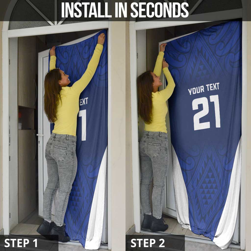 New Zealand Rugby Pacific Custom Door Cover Kahurangi Auckland All Blue LT9 - Polynesian Pride