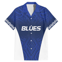New Zealand Rugby Pacific Custom Family Matching Mermaid Dress and Hawaiian Shirt Kahurangi Auckland All Blue LT9 Dad's Shirt - Short Sleeve Blue - Polynesian Pride
