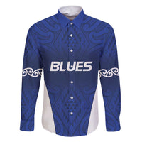 New Zealand Rugby Pacific Custom Family Matching Short Sleeve Bodycon Dress and Hawaiian Shirt Kahurangi Auckland All Blue