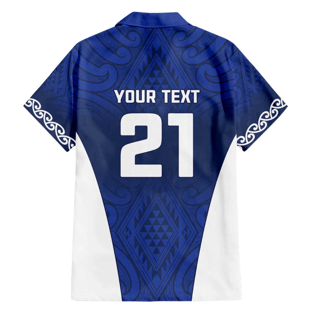 New Zealand Rugby Pacific Custom Family Matching Tank Maxi Dress and Hawaiian Shirt Kahurangi Auckland All Blue
