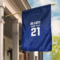 New Zealand Rugby Pacific Custom Garden Flag Kahurangi Auckland All Blue LT9 House Flag Blue - Polynesian Pride