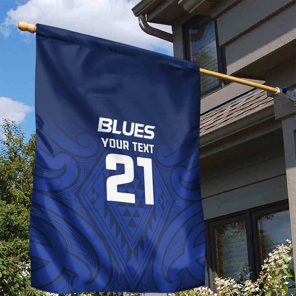 New Zealand Rugby Pacific Custom Garden Flag Kahurangi Auckland All Blue LT9 - Polynesian Pride