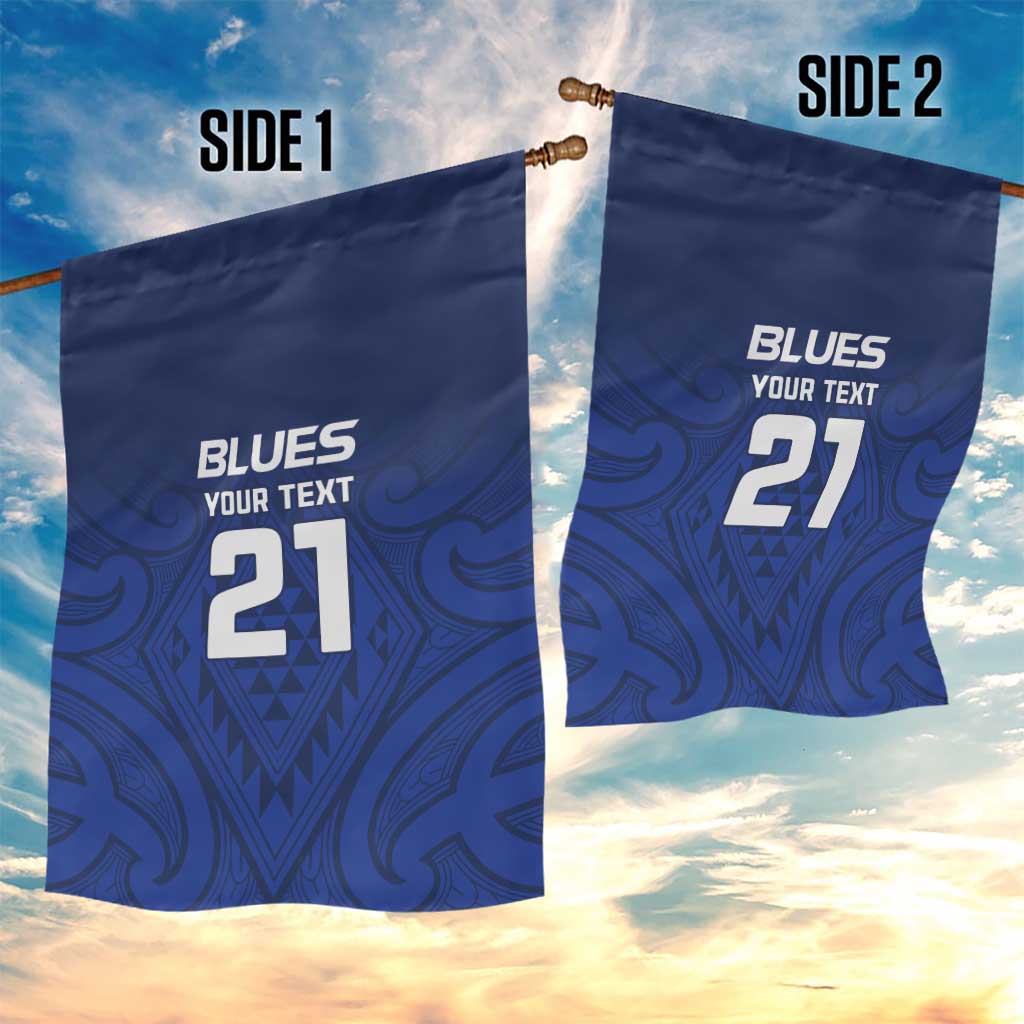 New Zealand Rugby Pacific Custom Garden Flag Kahurangi Auckland All Blue LT9 - Polynesian Pride