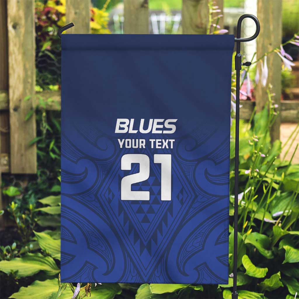 New Zealand Rugby Pacific Custom Garden Flag Kahurangi Auckland All Blue LT9 Garden Flag Blue - Polynesian Pride