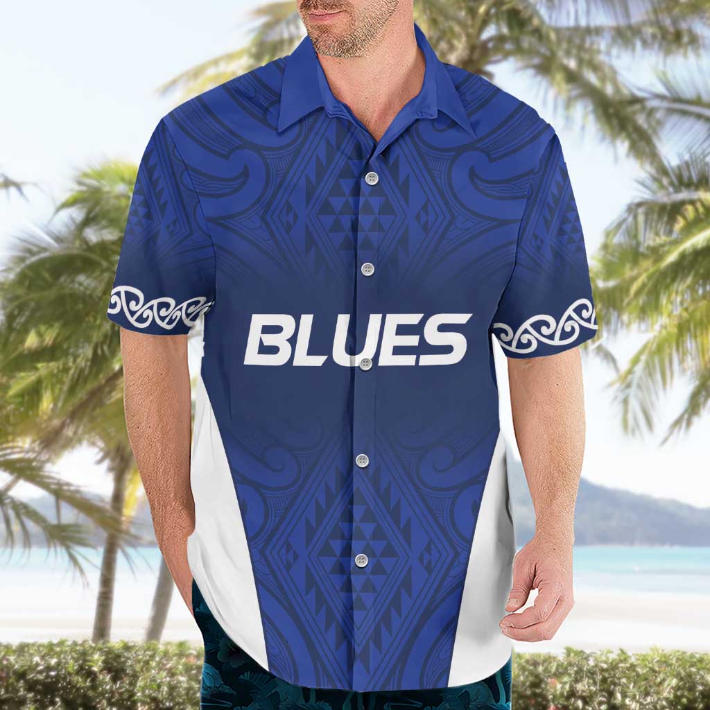 New Zealand Rugby Pacific Custom Hawaiian Shirt Kahurangi Auckland All Blue LT9 - Polynesian Pride