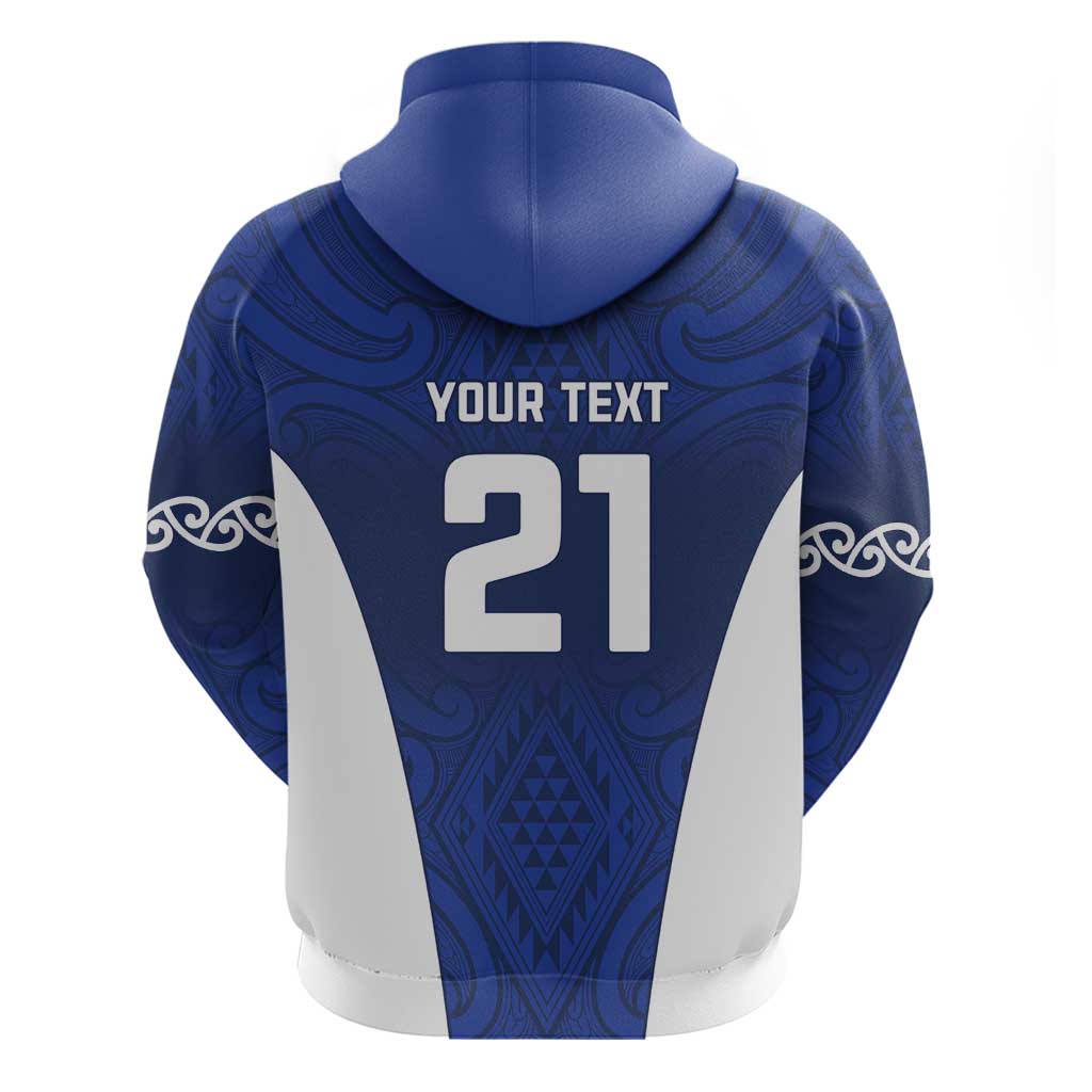 New Zealand Rugby Pacific Custom Hoodie Kahurangi Auckland All Blue LT9 - Polynesian Pride