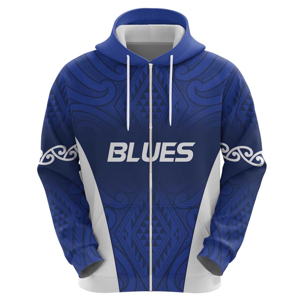 New Zealand Rugby Pacific Custom Hoodie Kahurangi Auckland All Blue LT9 - Polynesian Pride
