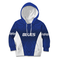 New Zealand Rugby Pacific Custom Kid Hoodie Kahurangi Auckland All Blue LT9 Hoodie Blue - Polynesian Pride