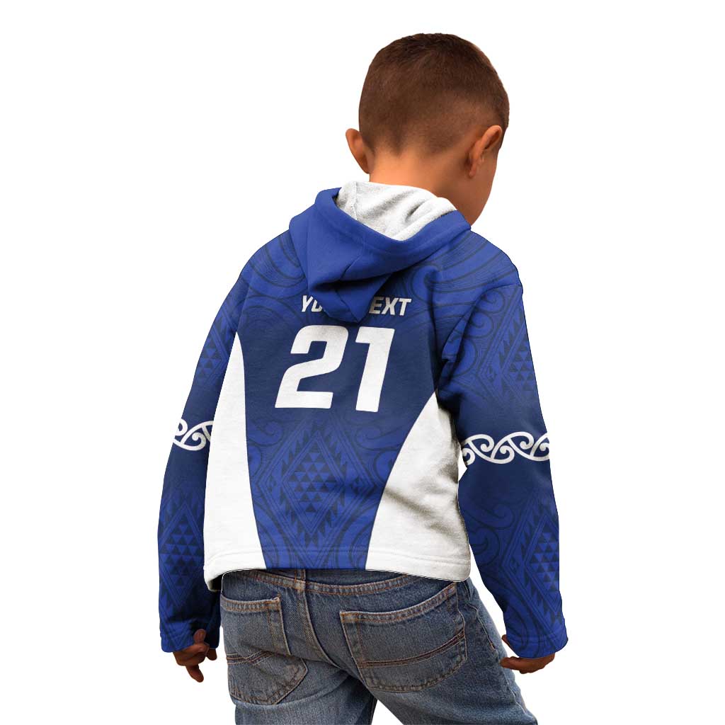 New Zealand Rugby Pacific Custom Kid Hoodie Kahurangi Auckland All Blue LT9 - Polynesian Pride