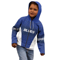 New Zealand Rugby Pacific Custom Kid Hoodie Kahurangi Auckland All Blue LT9 - Polynesian Pride