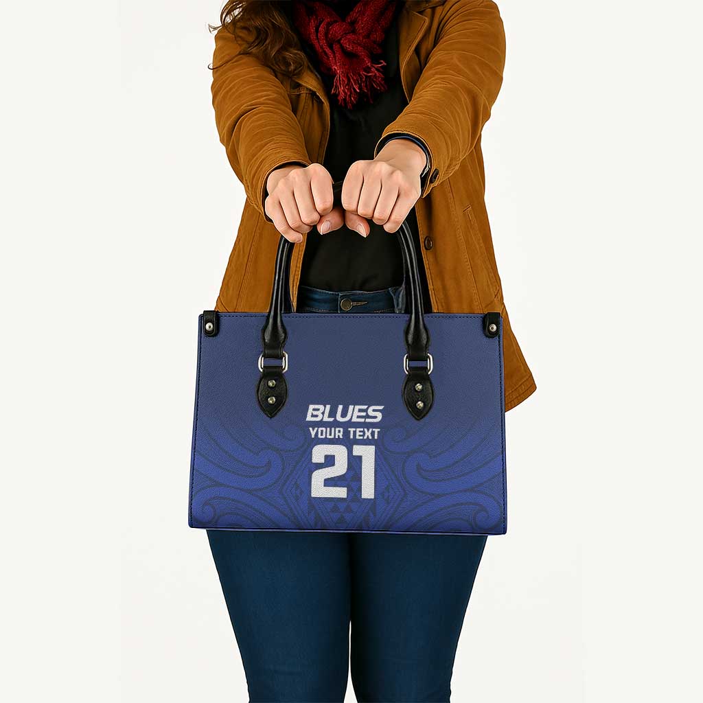 New Zealand Rugby Pacific Custom Leather Bag Kahurangi Auckland All Blue - Polynesian Pride