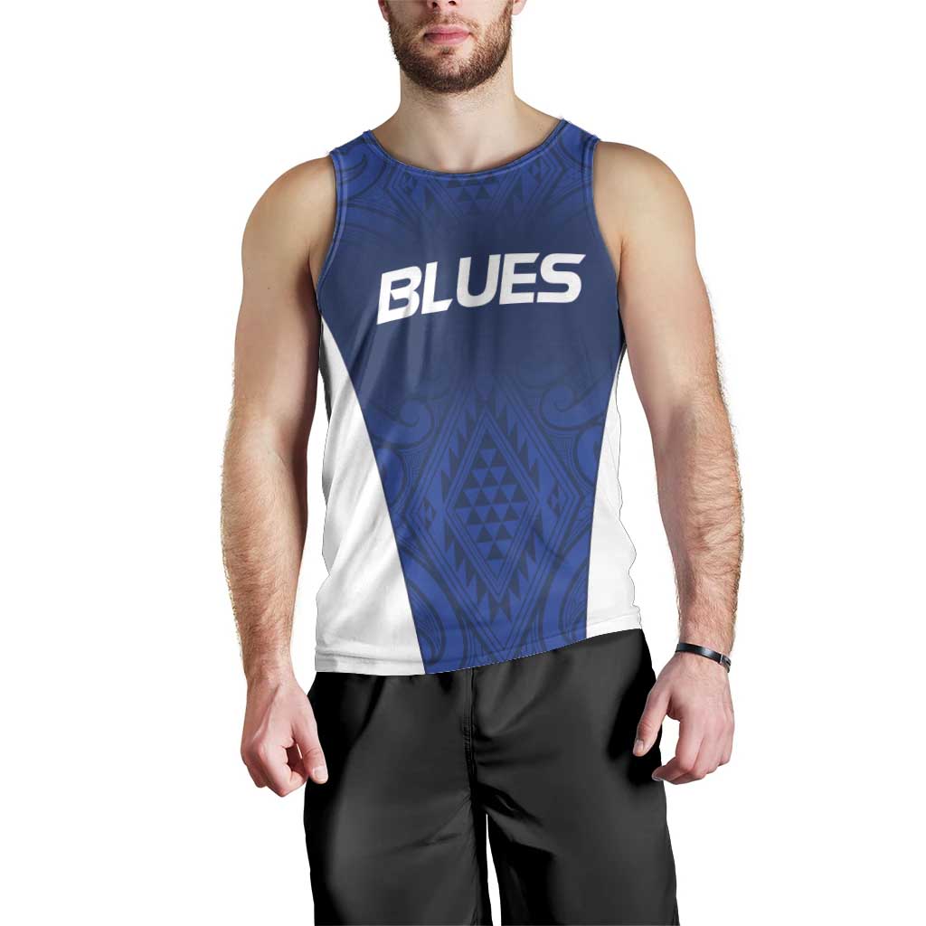 New Zealand Rugby Pacific Custom Men Tank Top Kahurangi Auckland All Blue