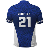 New Zealand Rugby Pacific Custom Polo Shirt Kahurangi Auckland All Blue LT9 - Polynesian Pride