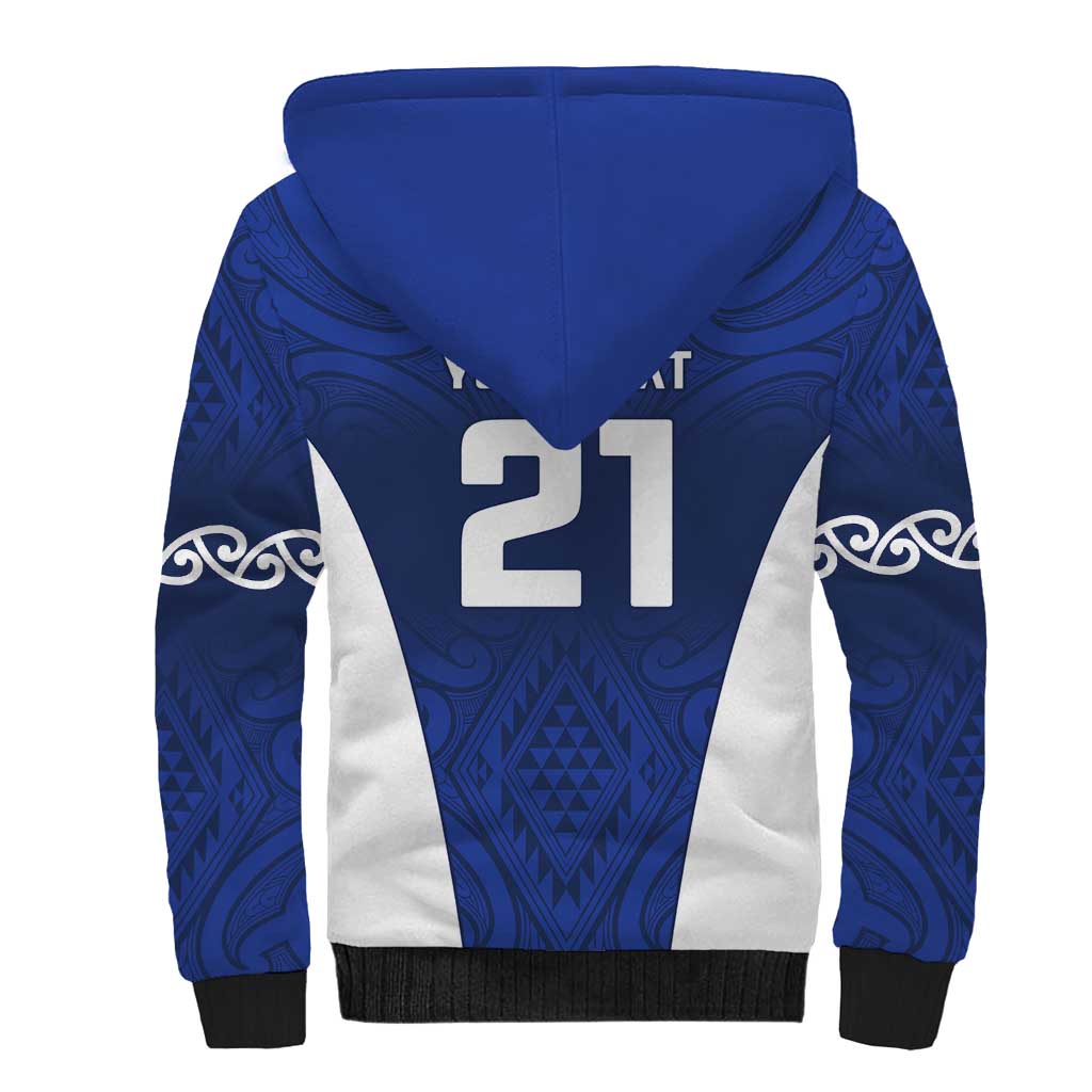 New Zealand Rugby Pacific Custom Sherpa Hoodie Kahurangi Auckland All Blue LT9 - Polynesian Pride