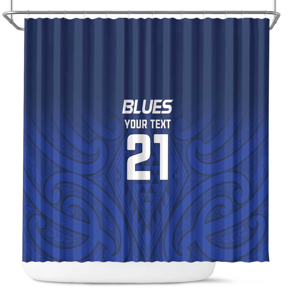 New Zealand Rugby Pacific Custom Shower Curtain Kahurangi Auckland All Blue