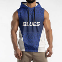 New Zealand Rugby Pacific Custom Sleeveless Hoodie Kahurangi Auckland All Blue LT9 - Polynesian Pride
