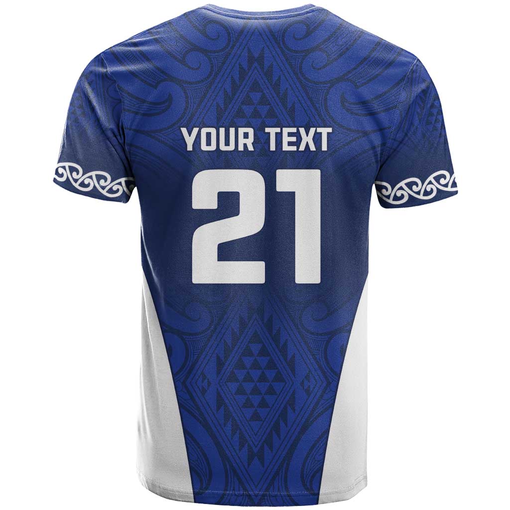 New Zealand Rugby Pacific Custom T Shirt Kahurangi Auckland All Blue LT9 - Polynesian Pride