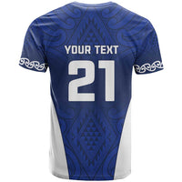 New Zealand Rugby Pacific Custom T Shirt Kahurangi Auckland All Blue LT9 - Polynesian Pride