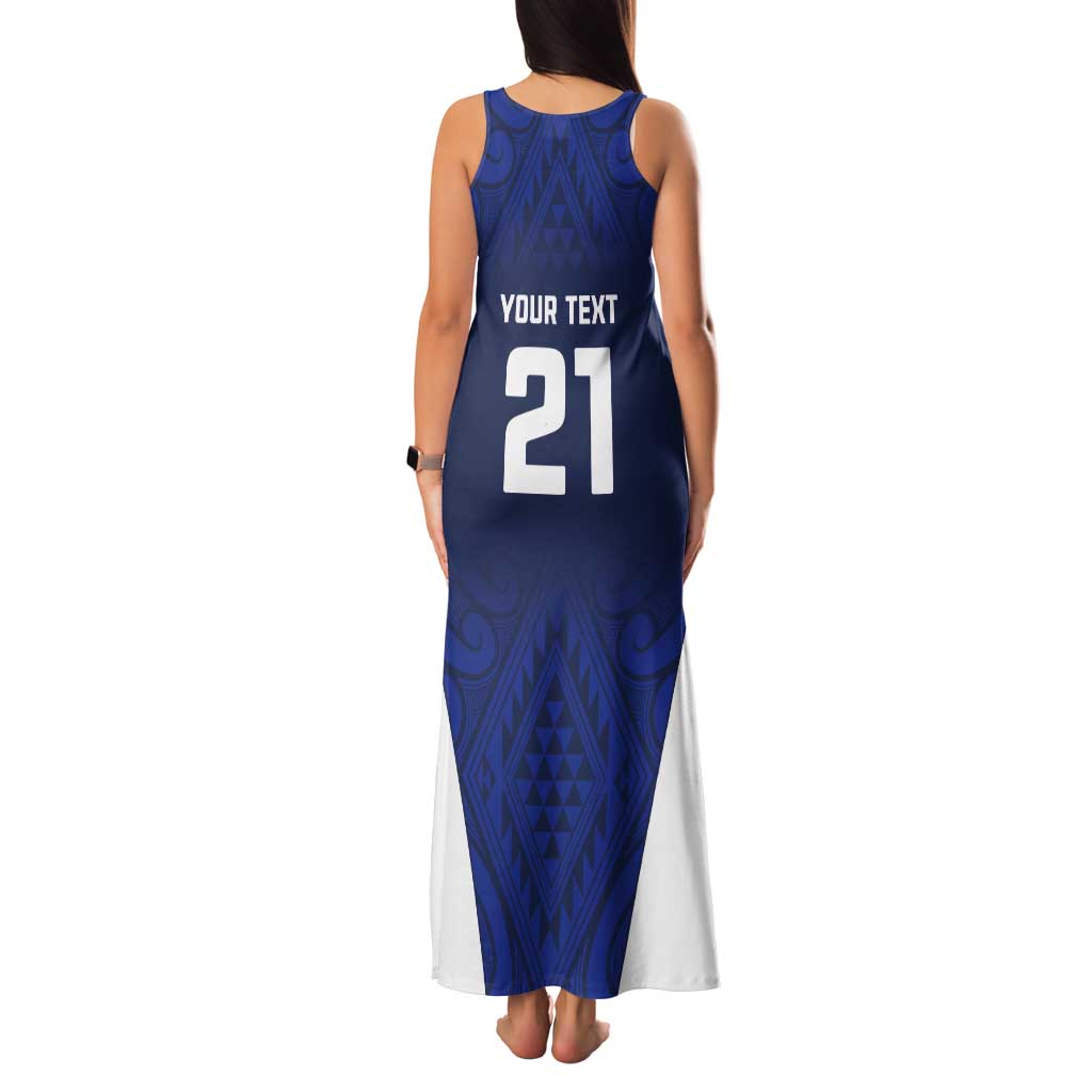 New Zealand Rugby Pacific Custom Tank Maxi Dress Kahurangi Auckland All Blue LT9 - Polynesian Pride