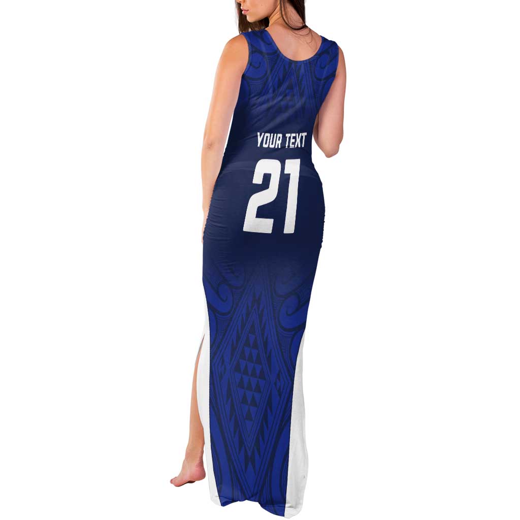 New Zealand Rugby Pacific Custom Tank Maxi Dress Kahurangi Auckland All Blue LT9 - Polynesian Pride
