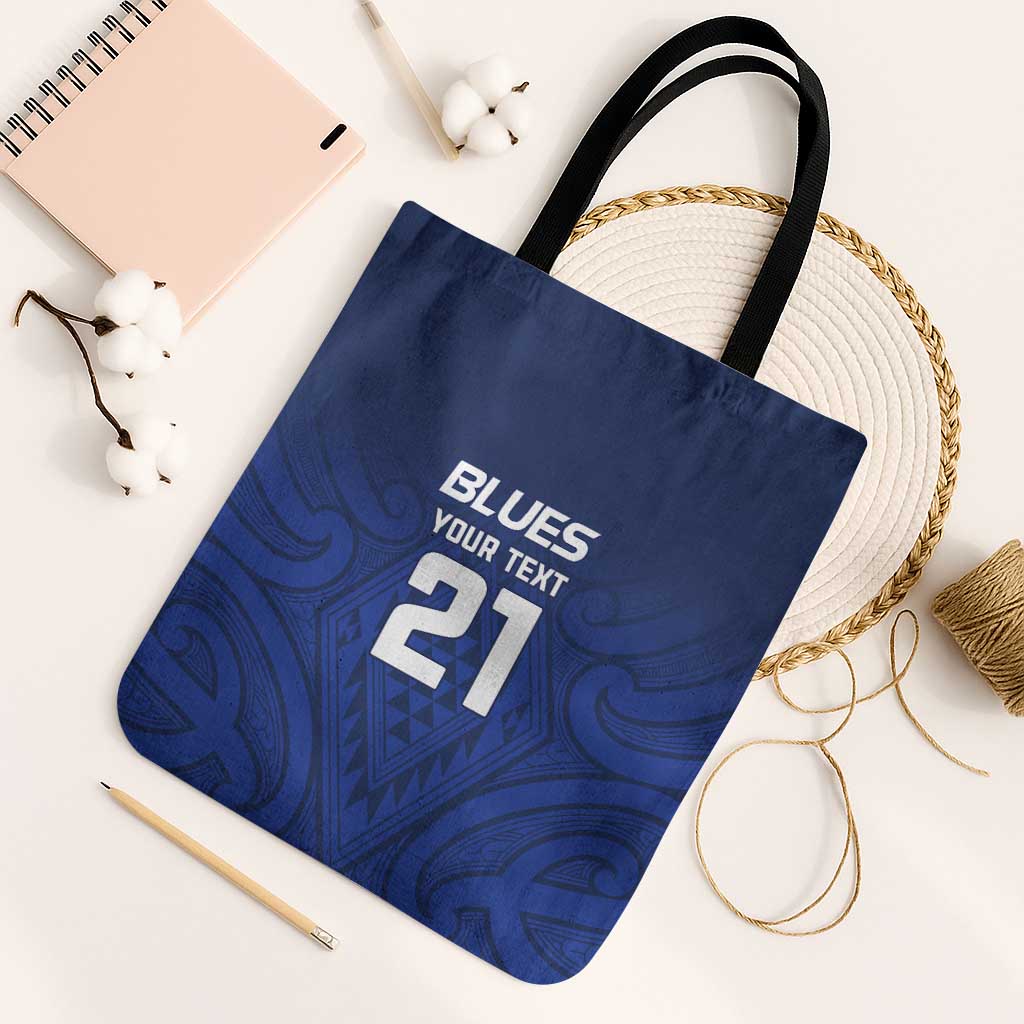 New Zealand Rugby Pacific Custom Tote Bag Kahurangi Auckland All Blue - Polynesian Pride