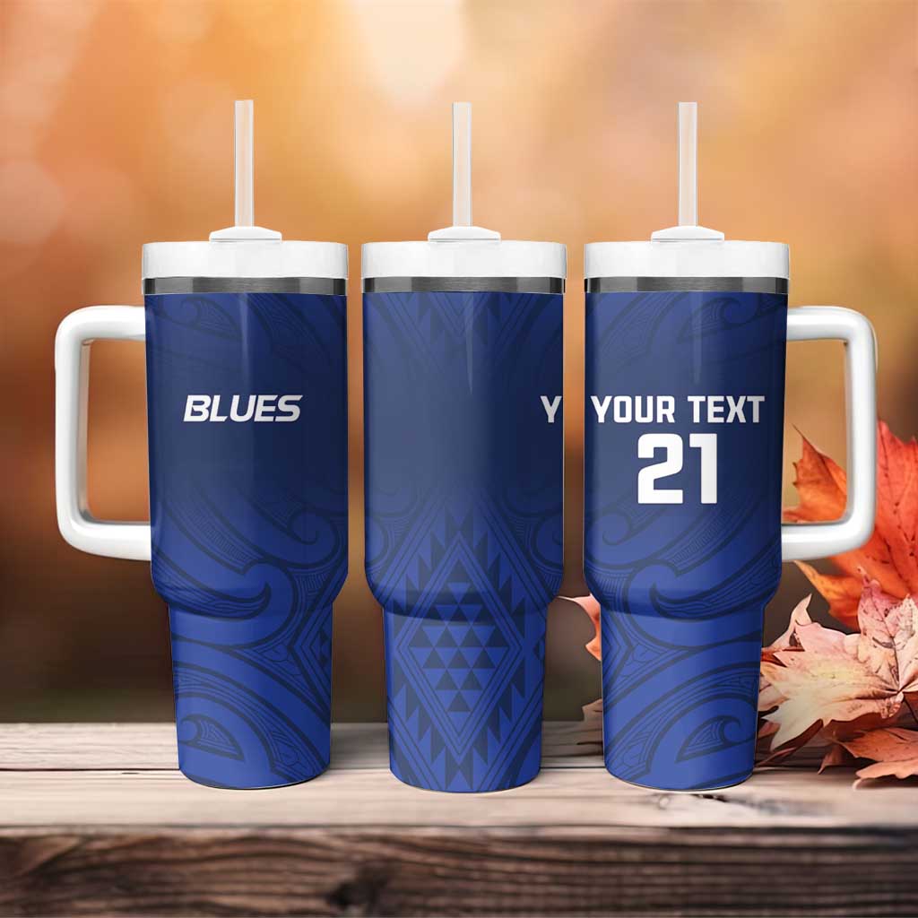 New Zealand Rugby Pacific Custom Tumbler With Handle Kahurangi Auckland All Blue LT9 - Polynesian Pride