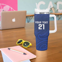 New Zealand Rugby Pacific Custom Tumbler With Handle Kahurangi Auckland All Blue LT9 - Polynesian Pride