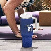 New Zealand Rugby Pacific Custom Tumbler With Handle Kahurangi Auckland All Blue LT9 - Polynesian Pride
