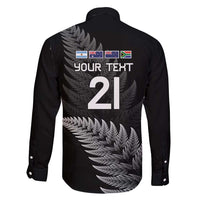 New Zealand Rugby Custom Family Matching Summer Maxi Dress and Hawaiian Shirt Glory Be To Black Silver-fern LT9 - Polynesian Pride