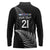 New Zealand Rugby Custom Long Sleeve Polo Shirt Glory Be To Black Silver-fern - Polynesian Pride
