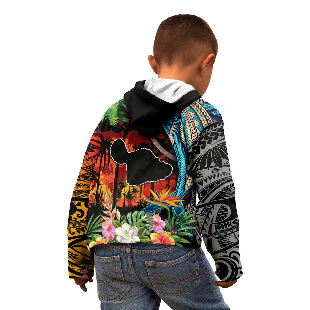 Hawaii Strong Maui Wildfire Kid Hoodie Pray For Lahaina Maui LT9 - Polynesian Pride