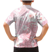 Japan Sakura Floral with Polynesian Vibe Family Matching Mermaid Dress and Hawaiian Shirt LT9 - Polynesian Pride