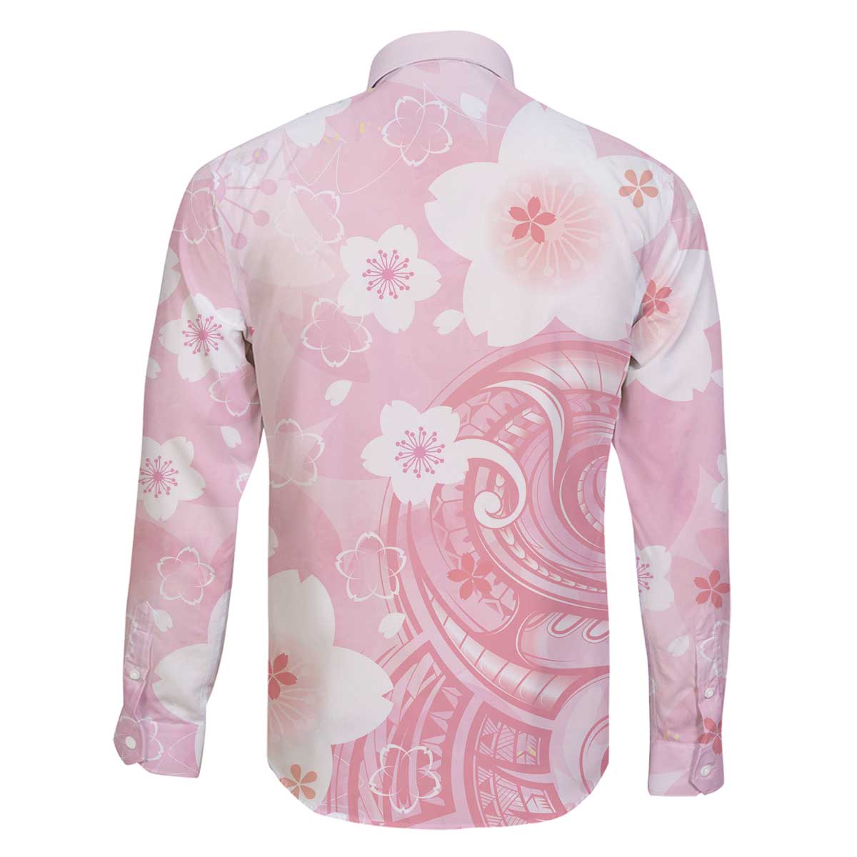 Japan Sakura Floral with Polynesian Vibe Family Matching Off Shoulder Short Dress and Hawaiian Shirt LT9 - Polynesian Pride