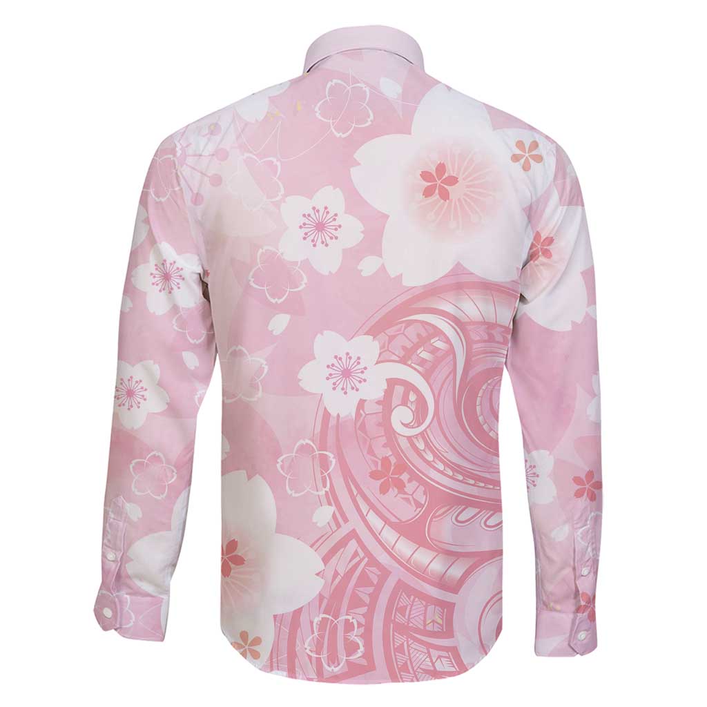Japan Sakura Floral with Polynesian Vibe Family Matching Puletasi and Hawaiian Shirt LT9 - Polynesian Pride