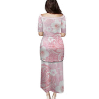 Japan Sakura Floral with Polynesian Vibe Family Matching Puletasi and Hawaiian Shirt LT9 - Polynesian Pride
