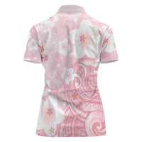 Japan Sakura Floral with Polynesian Vibe Women Polo Shirt