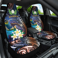 Marshall Islands Kwajalein Atoll Car Seat Cover Plumeria Sea Turtle with Polynesian Tribal LT9 One Size Blue - Polynesian Pride