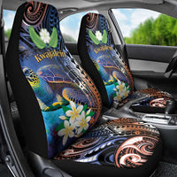 Marshall Islands Kwajalein Atoll Car Seat Cover Plumeria Sea Turtle with Polynesian Tribal LT9 - Polynesian Pride